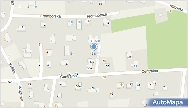 Osielsko, Centralna, 53C, mapa Osielsko