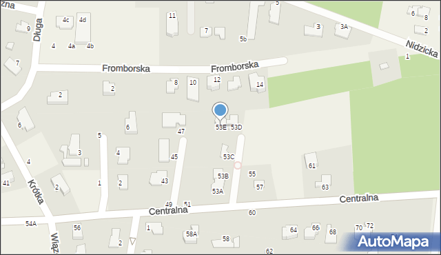 Osielsko, Centralna, 53E, mapa Osielsko