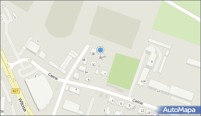 Ostrołęka, Celna, 3D, mapa Ostrołęka