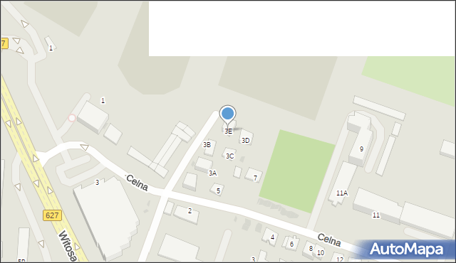 Ostrołęka, Celna, 3E, mapa Ostrołęka