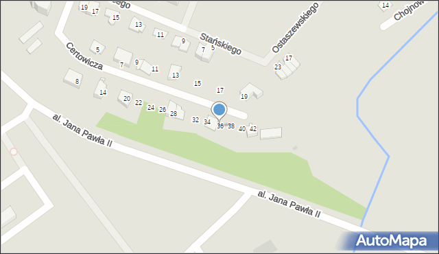 Ostrołęka, Certowicza Jana, dr., 36, mapa Ostrołęka