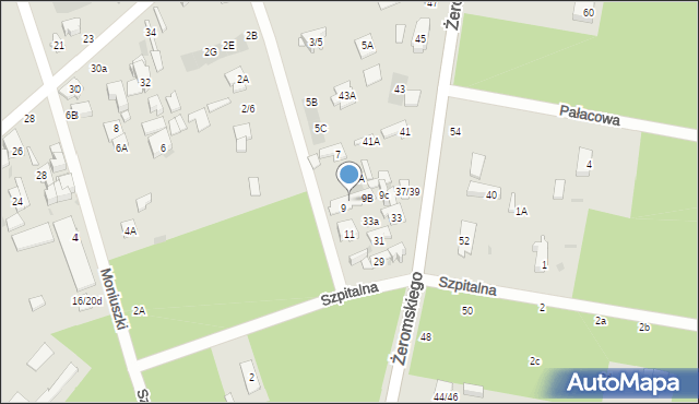 Otwock, Ceglana, 9A, mapa Otwock