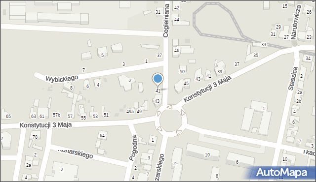 Ozorków, Cegielniana, 41, mapa Ozorków
