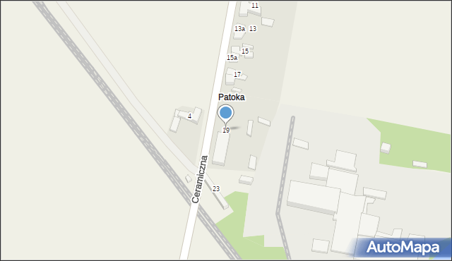 Panoszów, Ceramiczna, 19, mapa Panoszów