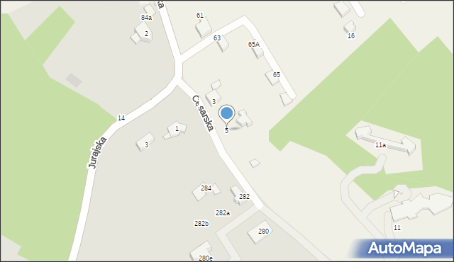 Pękowice, Cesarska, 5, mapa Pękowice