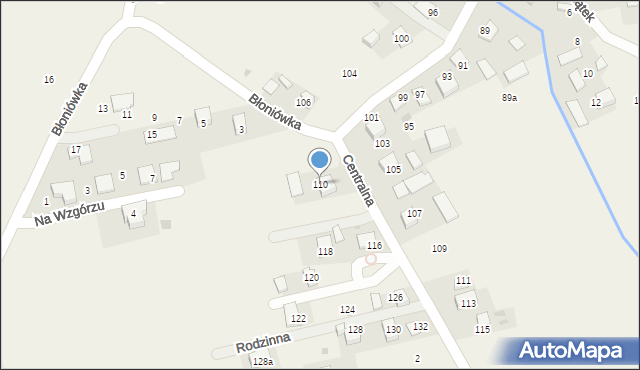 Pielgrzymowice, Centralna, 110, mapa Pielgrzymowice