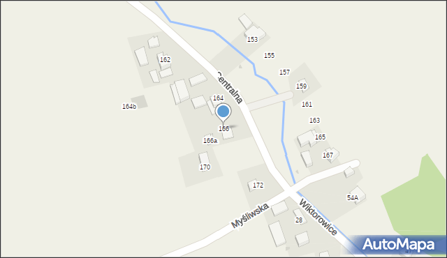 Pielgrzymowice, Centralna, 166, mapa Pielgrzymowice