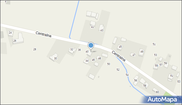 Pielgrzymowice, Centralna, 42, mapa Pielgrzymowice