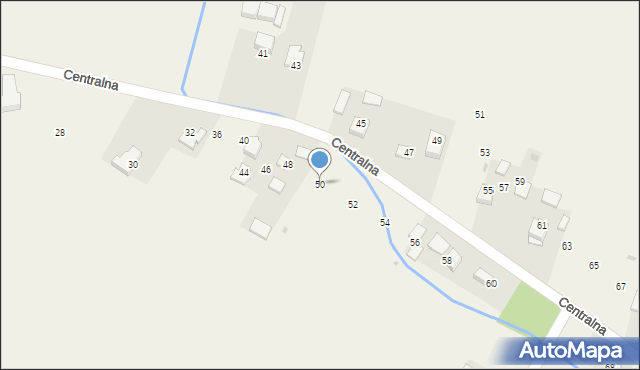 Pielgrzymowice, Centralna, 50, mapa Pielgrzymowice