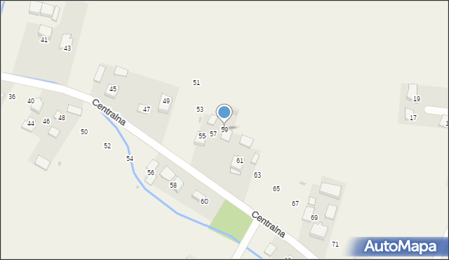 Pielgrzymowice, Centralna, 59, mapa Pielgrzymowice