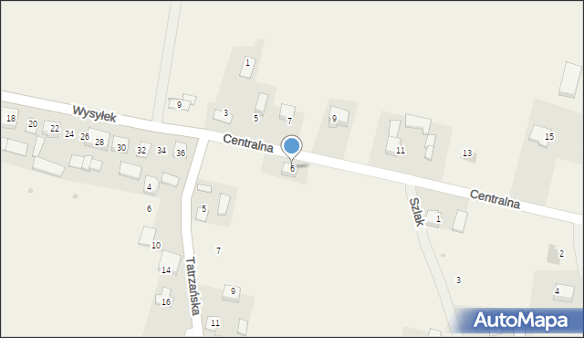 Pielgrzymowice, Centralna, 6, mapa Pielgrzymowice