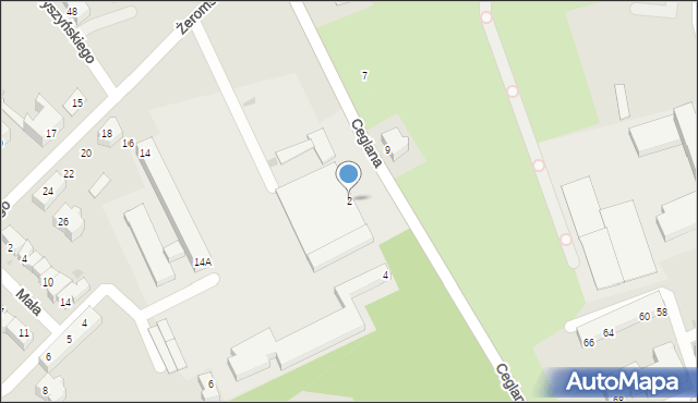 Piła, Ceglana, 2, mapa Piły