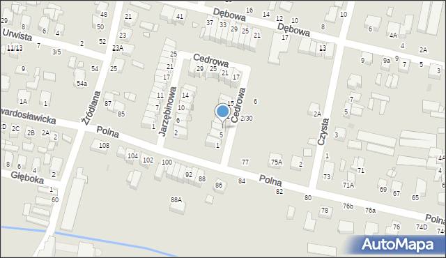 Piotrków Trybunalski, Cedrowa, 7, mapa Piotrków Trybunalski