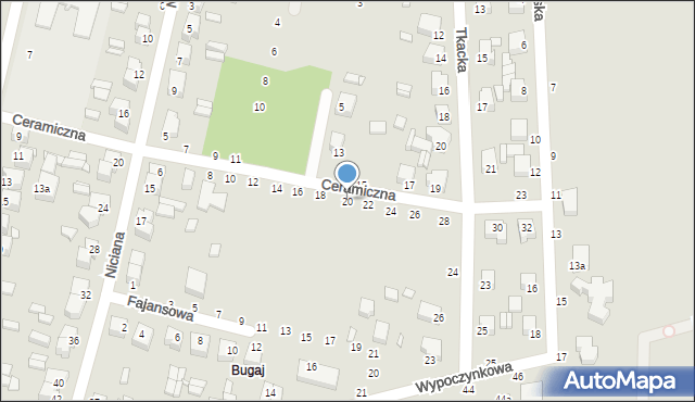 Piotrków Trybunalski, Ceramiczna, 20, mapa Piotrków Trybunalski