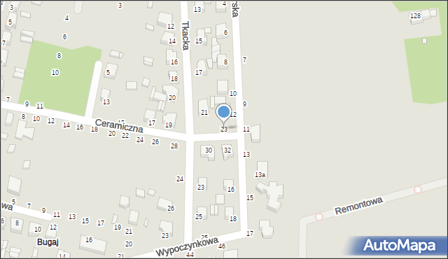 Piotrków Trybunalski, Ceramiczna, 23, mapa Piotrków Trybunalski