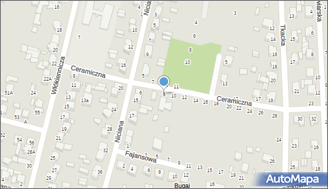Piotrków Trybunalski, Ceramiczna, 8, mapa Piotrków Trybunalski
