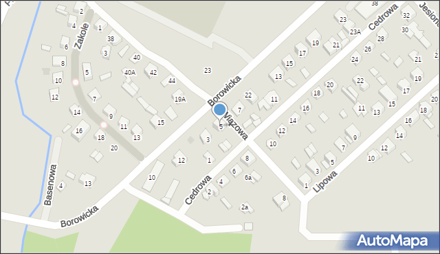 Płock, Cedrowa, 5, mapa Płock