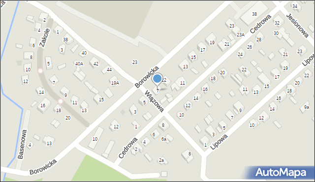 Płock, Cedrowa, 7, mapa Płock