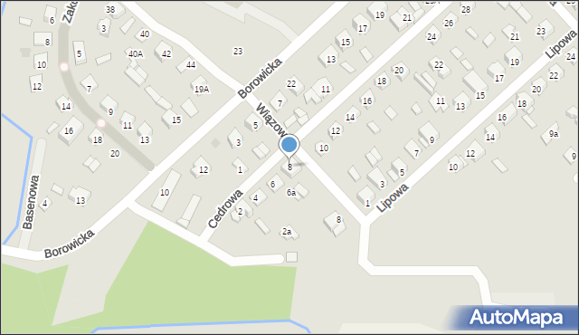 Płock, Cedrowa, 8, mapa Płock
