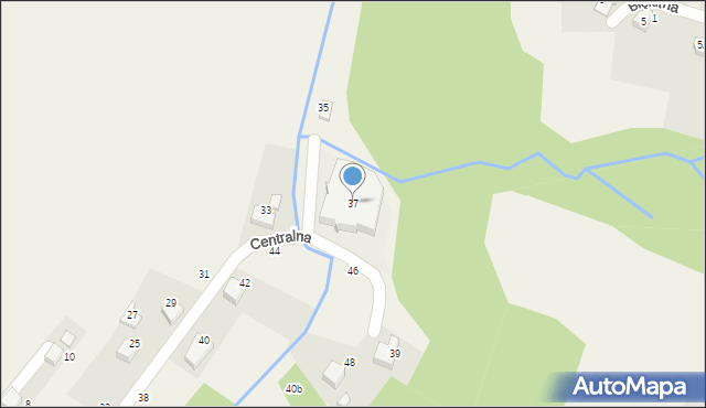 Porąbka, Centralna, 37, mapa Porąbka