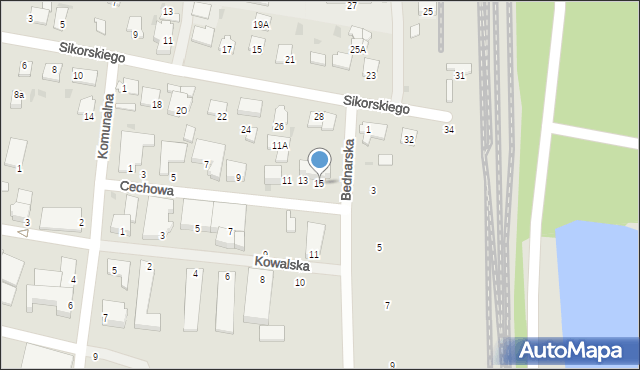 Pruszcz Gdański, Cechowa, 15, mapa Pruszcz Gdański