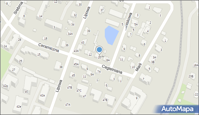 Pruszków, Cegielniana, 10, mapa Pruszków