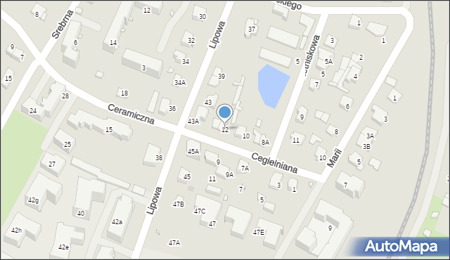 Pruszków, Cegielniana, 12, mapa Pruszków