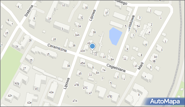 Pruszków, Cegielniana, 14, mapa Pruszków