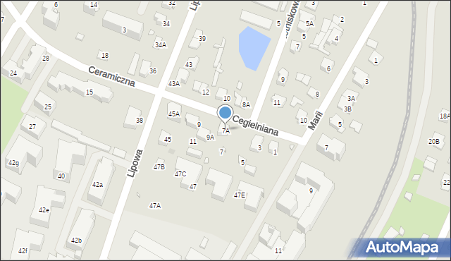 Pruszków, Cegielniana, 7A, mapa Pruszków