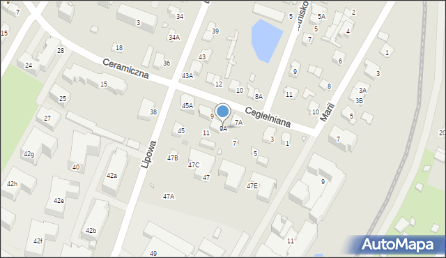 Pruszków, Cegielniana, 9A, mapa Pruszków