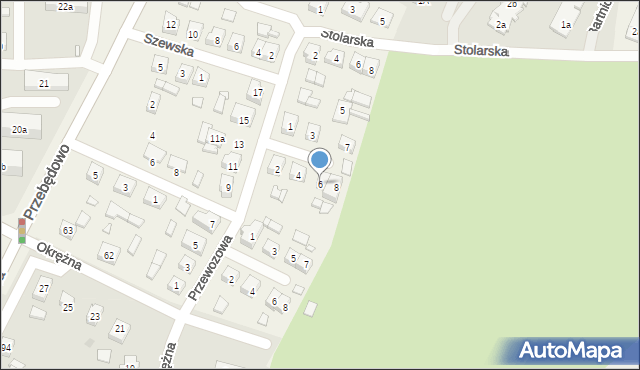 Przebędowo, Cechowa, 6, mapa Przebędowo