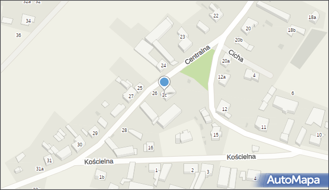 Przęsocin, Centralna, 1c, mapa Przęsocin