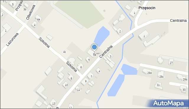 Przęsocin, Centralna, 5a, mapa Przęsocin