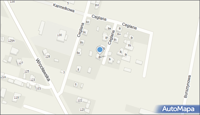 Przygodzice, Ceglana, 8h, mapa Przygodzice
