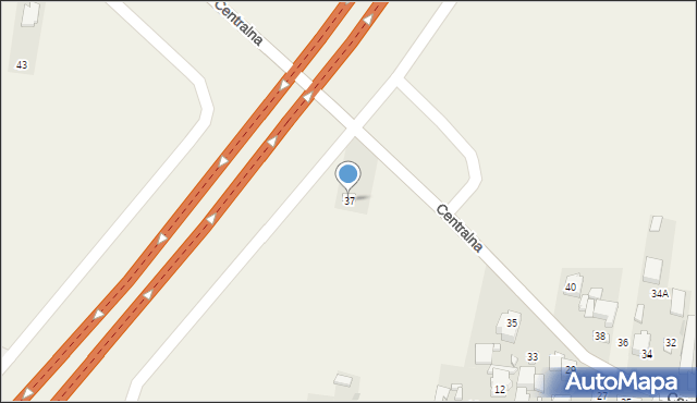 Puchały, Centralna, 37, mapa Puchały