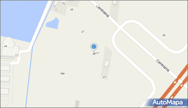 Puchały, Centralna, 45, mapa Puchały