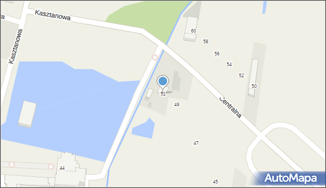 Puchały, Centralna, 51, mapa Puchały