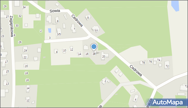 Rąbień AB, Cedrowa, 18, mapa Rąbień AB