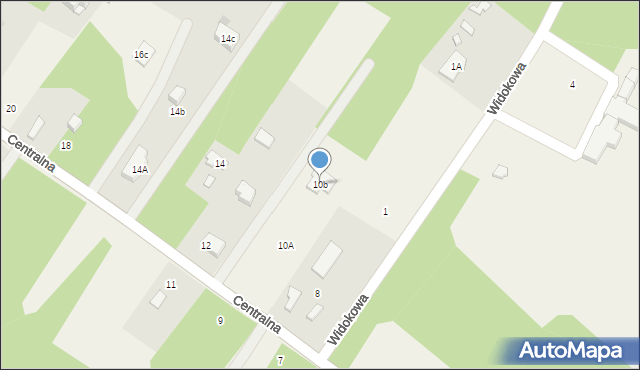 Radonie, Centralna, 10b, mapa Radonie