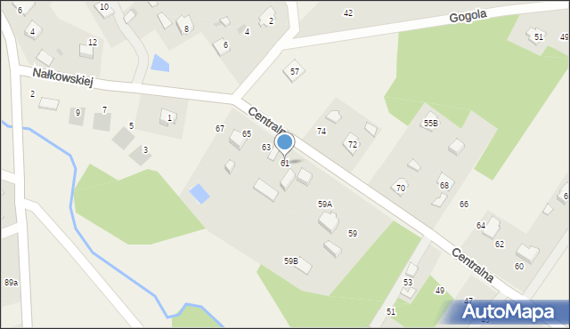 Radonie, Centralna, 61, mapa Radonie