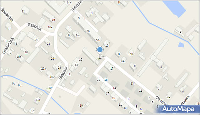 Radwanice, Cedrowa, 21, mapa Radwanice