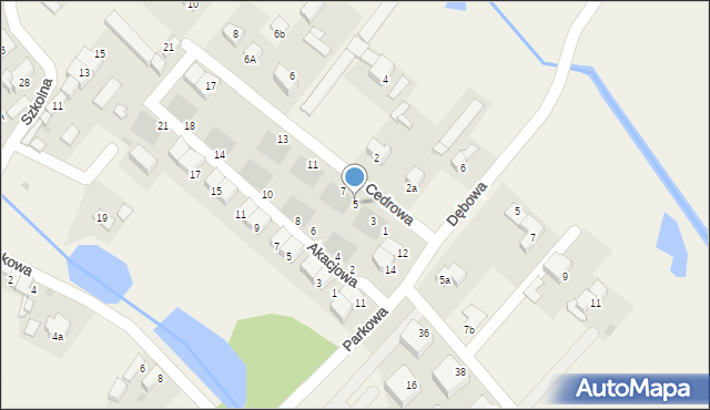 Radwanice, Cedrowa, 5, mapa Radwanice