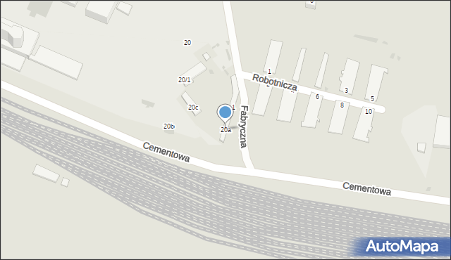 Rejowiec Fabryczny, Cementowa, 20a, mapa Rejowiec Fabryczny