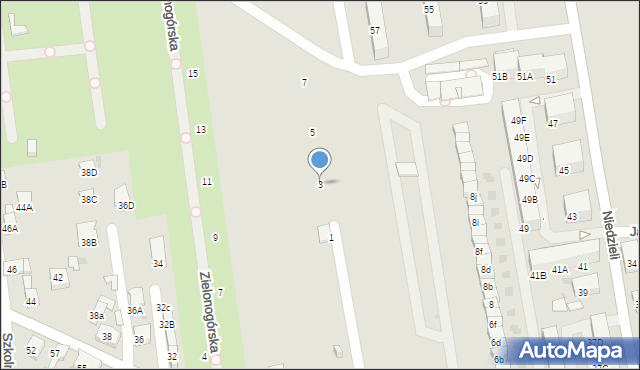 Ruda Śląska, Cedrowa, 3, mapa Rudy Śląskiej