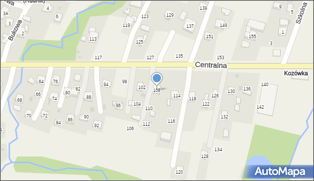 Rudnik, Centralna, 108, mapa Rudnik