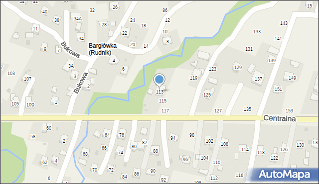 Rudnik, Centralna, 113, mapa Rudnik