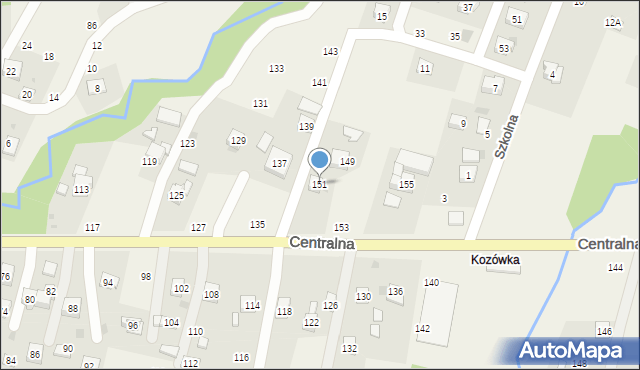 Rudnik, Centralna, 151, mapa Rudnik