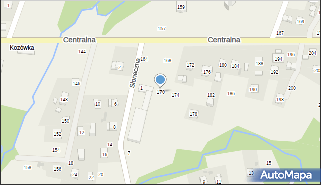 Rudnik, Centralna, 170, mapa Rudnik