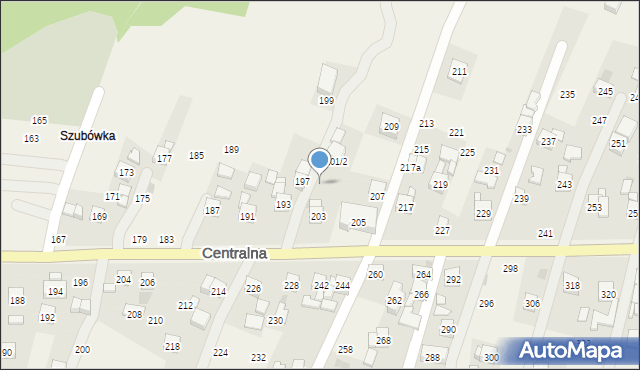 Rudnik, Centralna, 201, mapa Rudnik