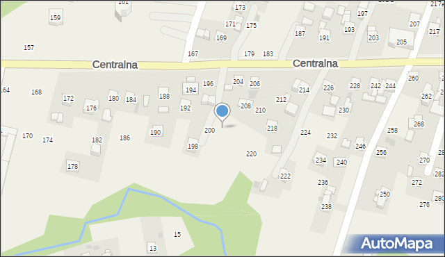 Rudnik, Centralna, 202, mapa Rudnik